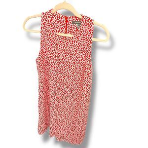 French Connection Relaxed Fit Red Floral Sleeveless Romper Women's Size 4 - EUC
